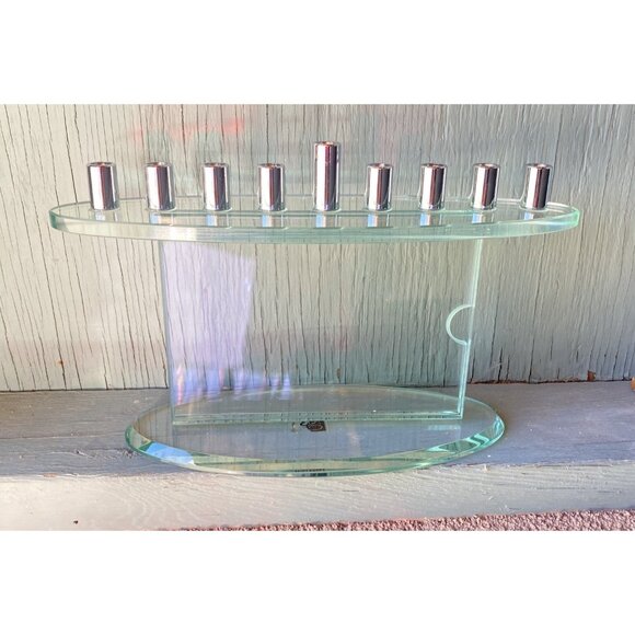 Modern glass 6 X 4 photo Frame menorah Jewish prima donna